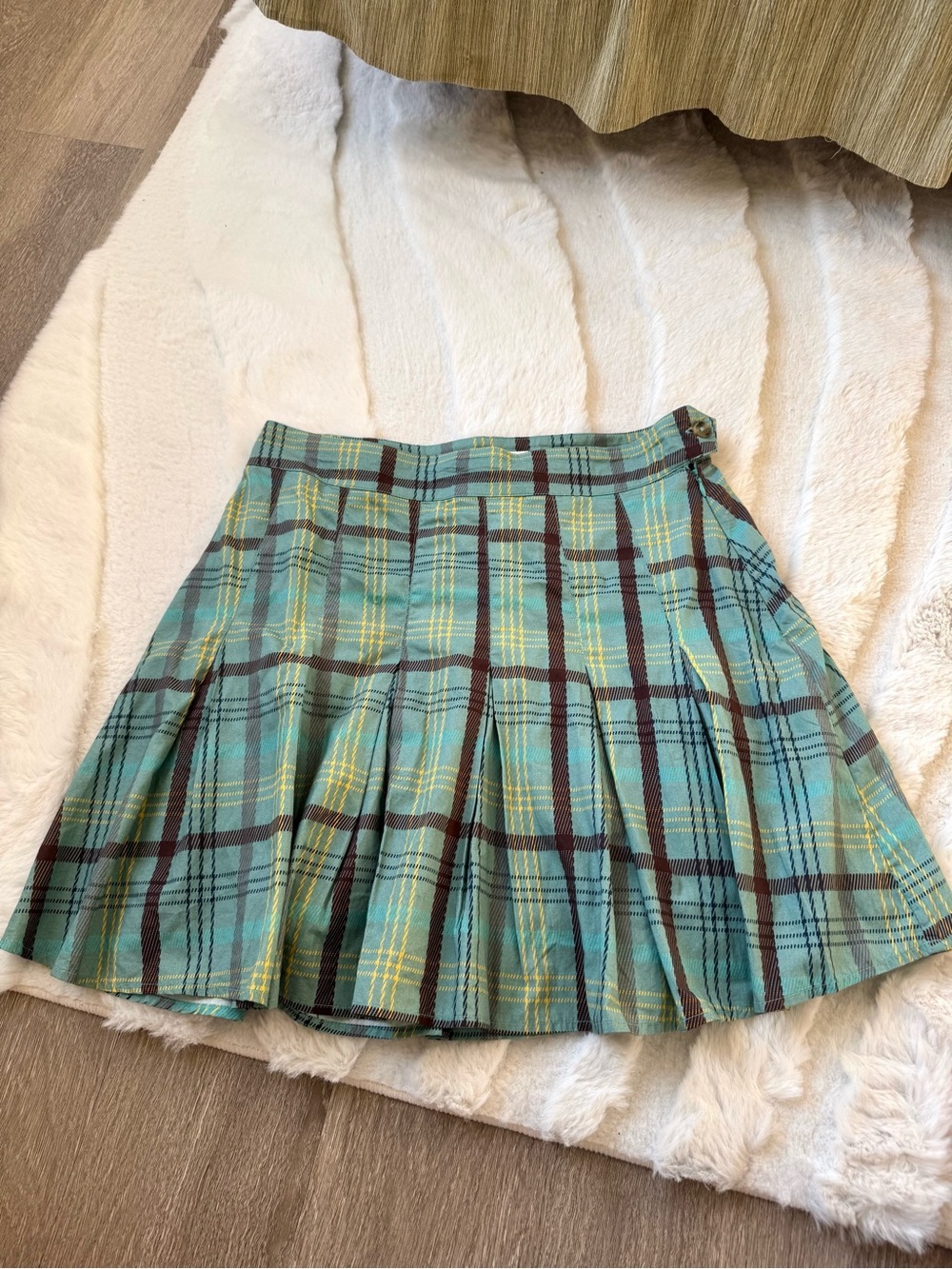 Mauve Anthropologie Pleated Mini Skirt